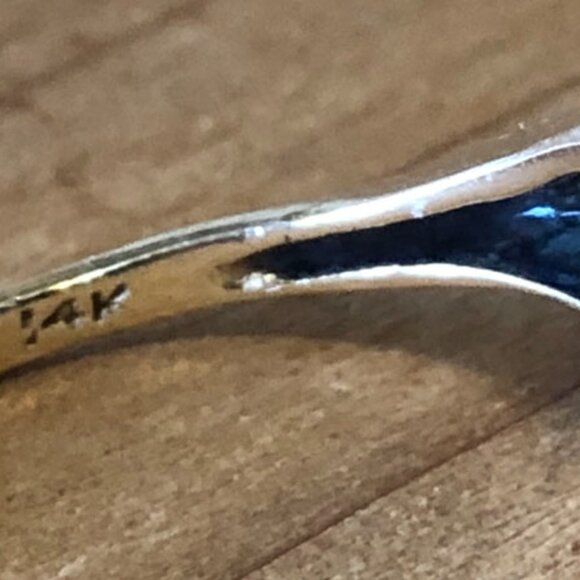 Vintage 14k Gold, Pearl & Diamond Ring Size 6.5 - Picture 4 of 5